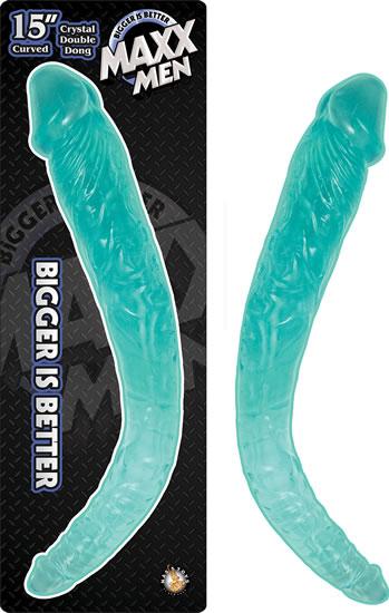 Maxx Men's 15 inches Crystal Curved Double Dong Blue