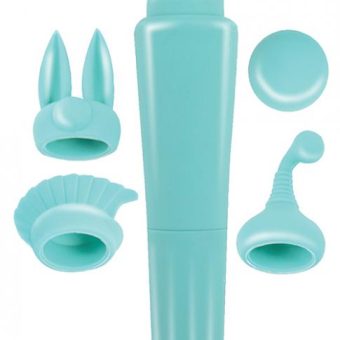 Intense Clit Teaser Kit Blue Mini Massager with 4 Heads