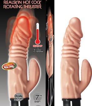 Natural Realskin Hot Cock Rotating Thruster Vibrator