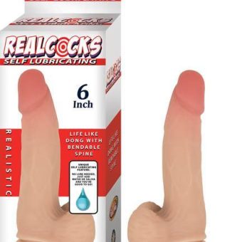 Realcocks Self Lubricating 6 inches Realistic Dildo Beige