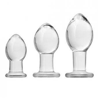 Crystal Glass Anal Trainer Kit Clear