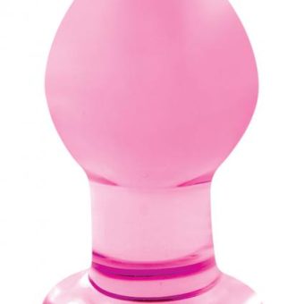 Crystal Premium Glass Plug Pink Small
