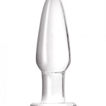 Crystal Glass Tapered Plug Small Clear