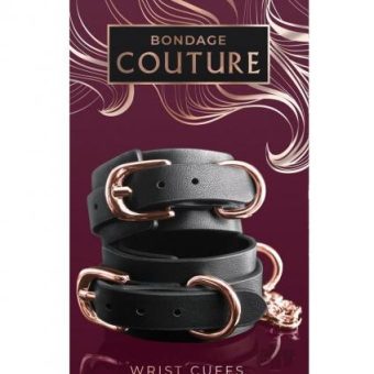 Bondage Couture Wrist Cuffs Black