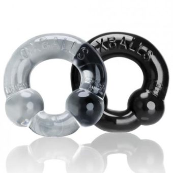 Oxballs Ultraballs Cock Rings Black, Clear 2 Pack