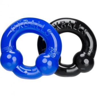 Oxballs Ultraballs 2 Pack Cock Ring Black, Police Blue
