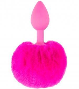 Neon Bunny Tail Plug Pink