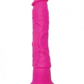 Neon Luv Touch Wall Banger Pink Vibrating Dildo