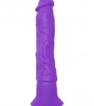 Neon Luv Touch Wall Banger Purple Vibrating Dildo