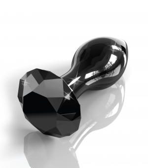 Icicles No 78 Black Glass Massager Gem End
