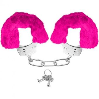 Neon Furry Cuffs Pink