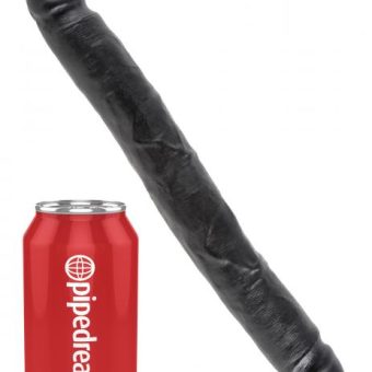 King Cock 12" Slim Double Dildo - Black