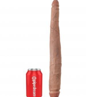 King Cock 16" Tapered Double Dildo - Tan
