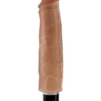 King Cock 7 inches Vibrating Stiffy Tan Dildo