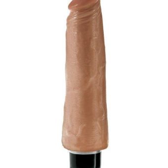 King Cock 8 inches Vibrating Stiffy Tan Dildo