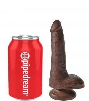 King Cock 6 inches Cock with Balls Brown Dildo