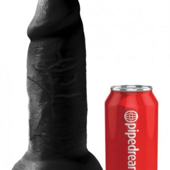 King Cock 10" Chubby Dildo - Black