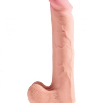 King Cock Triple Density 12 inches Dildo with Balls Beige