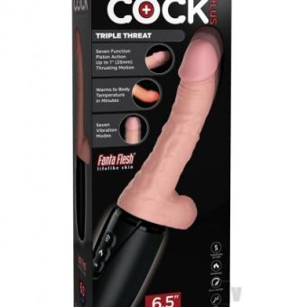 King Cock Plus 6.5" Triple Threat Dong