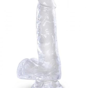 King Cock Clear 6 inches Cock with Balls