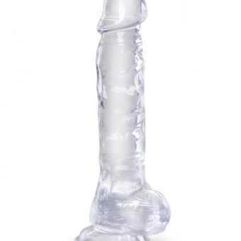 King Cock Clear 8 Inches Cock with Balls