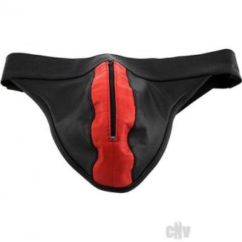 Rouge Zip Lux Jock Black Red Small