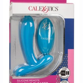 Silicone Remote Pulsing Pleaser Blue
