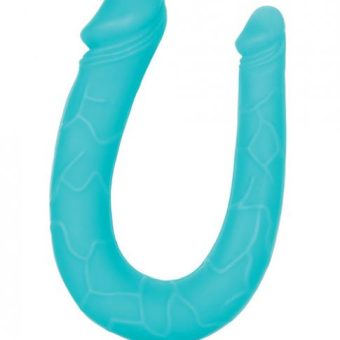 Silicone Double Dong AC/DC Dong Teal Blue