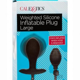Weighted Silicone Inflate Plug Lg Black