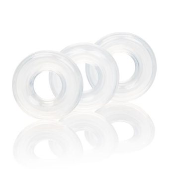 Set Of 3 Silicone Stacker Rings Clear