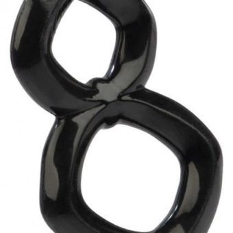 Crazy 8 Enhancer Double Cock Ring Black