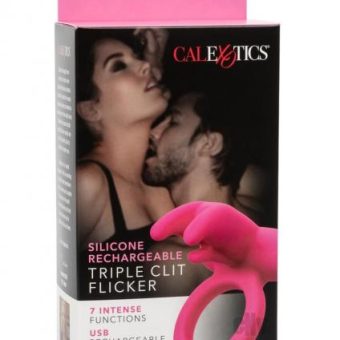 Silicone Triple Clit Flicker Pink