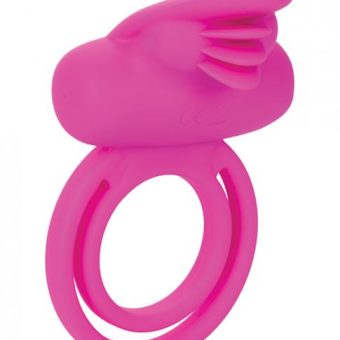 Dual Clit Flicker Enhancer Vibrating Cock Ring Pink