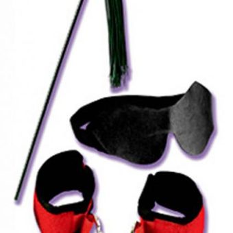 Lovers Super Strap Heart Ring Fantasy Kit Red and Black