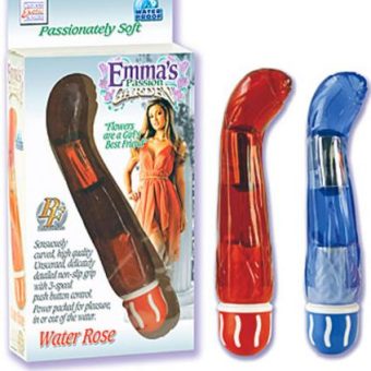 EMMAS PASSION GARDEN WATER ROSE 7.5 INCH MASSAGER BLUE