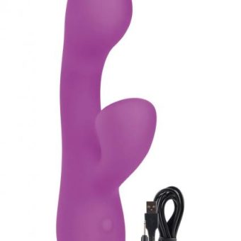Lust L17 Silicone Dual Vibrator Waterproof Purple 7.5 Inch
