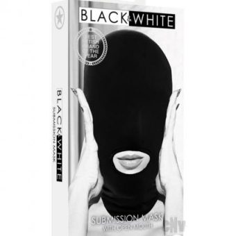 Ouch Submission Mask Open Mouth Blk