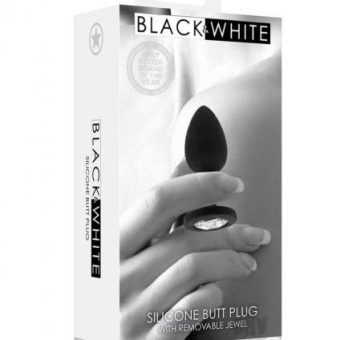 Ouch Silicone Butt Plug W/jewel Black