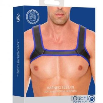 Ouch Neoprene Harness L/xl Blue