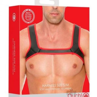 Ouch Neoprene Harness S/m Red