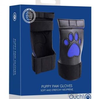 Ouch Neoprene Puppy Paw Gloves Blue