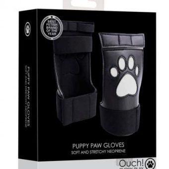Ouch Neoprene Puppy Paw Gloves White