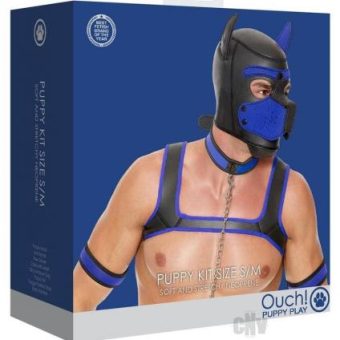 Ouch Neoprene Puppy Kit S/m Blue