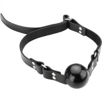Small Ball Gag With D Ring 1.5 Inch Black
