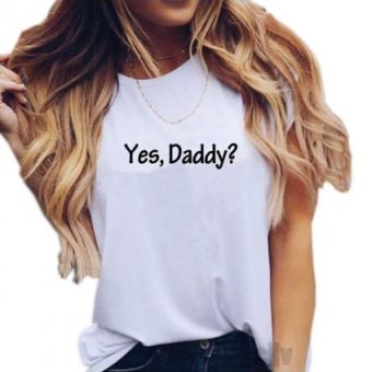 Yes Daddy White Tshirt Lg(disc)
