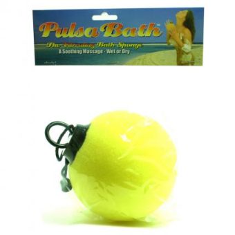 PULSA BATH VIBRATING BATH SPONGE WET OR DRY YELLOW
