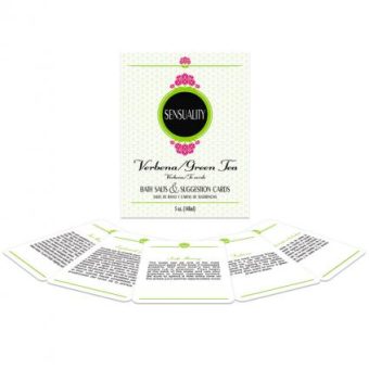 Sensuality Verbena Green Tea Scented Bath Salts With Suggestion Cards