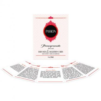Passion Pomegranate Scented Bath Salts With Suggestion Cards
