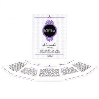 Foreplay Lavender Scented Bath Salts With Game Cards