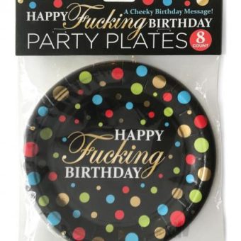 Happy Fn Birthday Plates 8pk